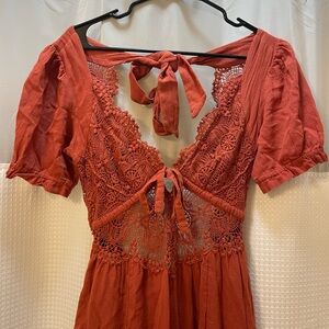 Free People All You Need Is Lace Midi Dress